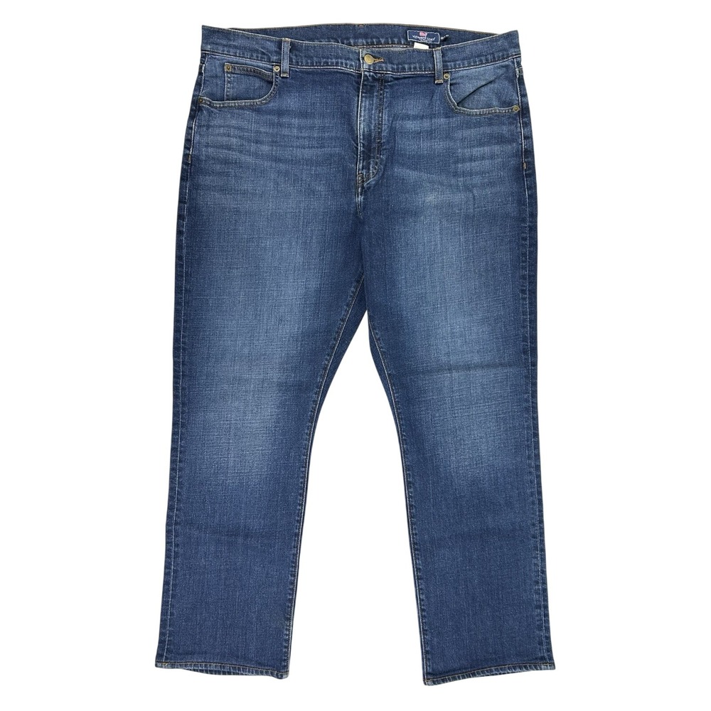 Vineyard Vines Mens 40x32 Straight Leg Jeans Medium Wash Blue Denim Stretch 0115